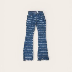 Trendy Blue Flare Jeans for Women